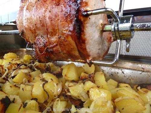 Rôti de Porc et Pommes de Terre au Barbecue à Cloche : Recette Savoureuse et Conviviale