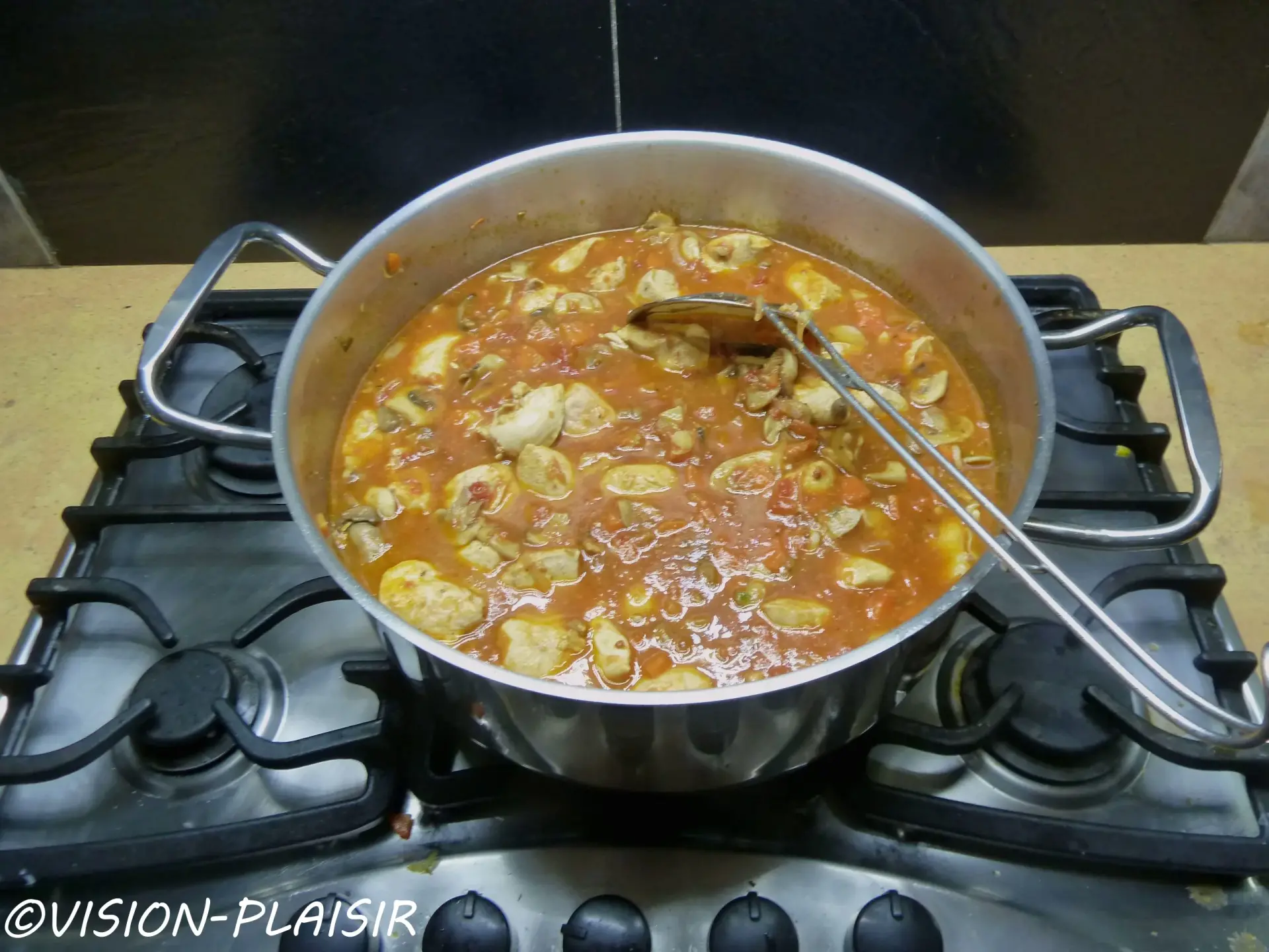 Cuire une fricassee de poulet resultat