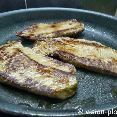 Cuisson des steak aux echalotes