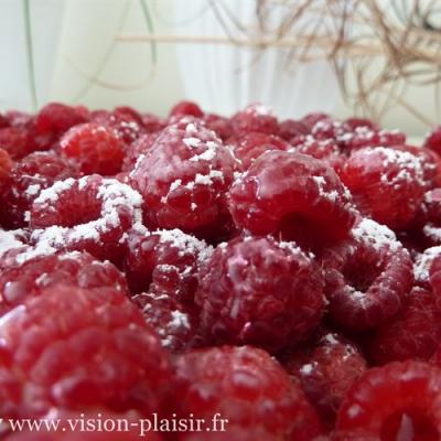 Framboises en tarte