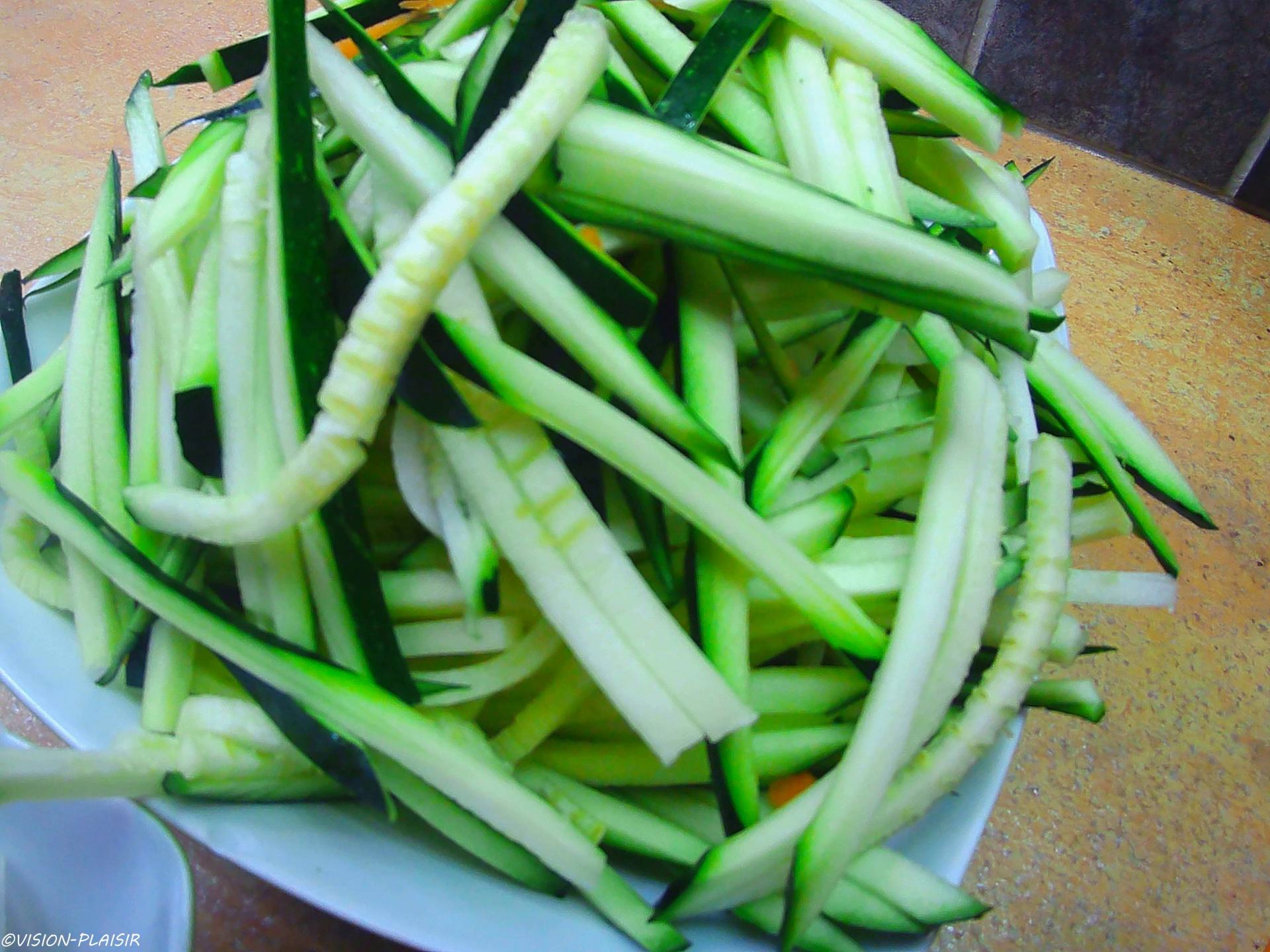 Julienne de courgette resultat