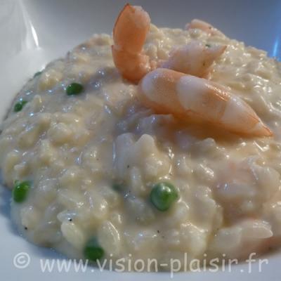 crevette et risotto