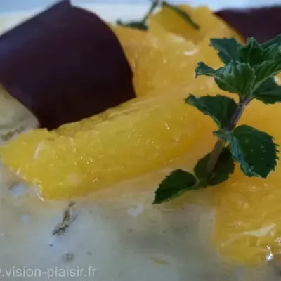 Parfait chocolat orange en gros plan resultat