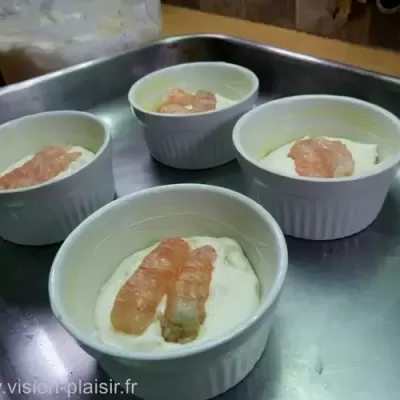 Preparation pate chaud de colinet langoustine