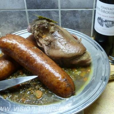 Saucisse lentilles te jarret